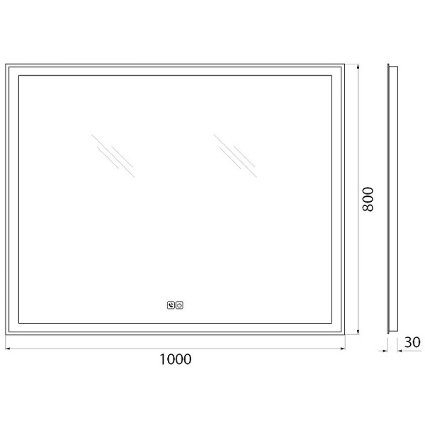 Зеркало с подсветкой BelBagno SPC-GRT 100x80 (SPC-GRT-1000-800-LED-TCH-PHONE) Зеркало с подсветкой BelBagno SPC-GRT 100x80 (SPC-GRT-1000-800-LED-TCH-PHONE)