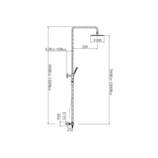 Душевая система Fashun Сатин (A52427)
