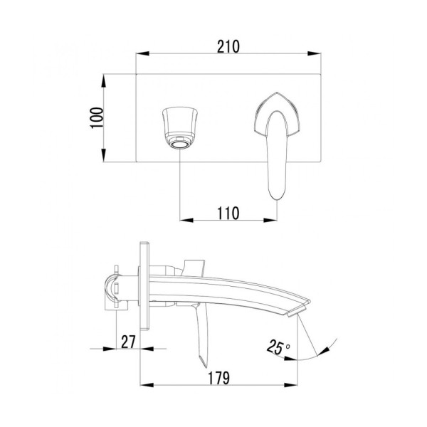Смеситель для раковины Lemark Mars с внутренней частью (LM3526C)