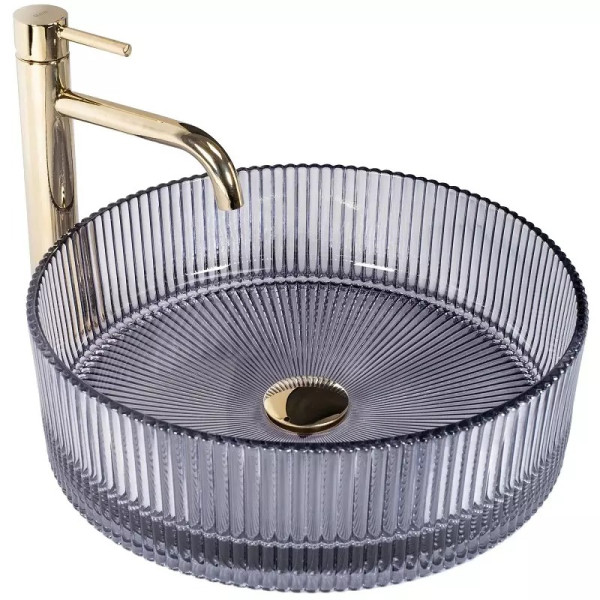 Раковина накладная Rea Ingrid 40x40 стекло (REA-U0279)