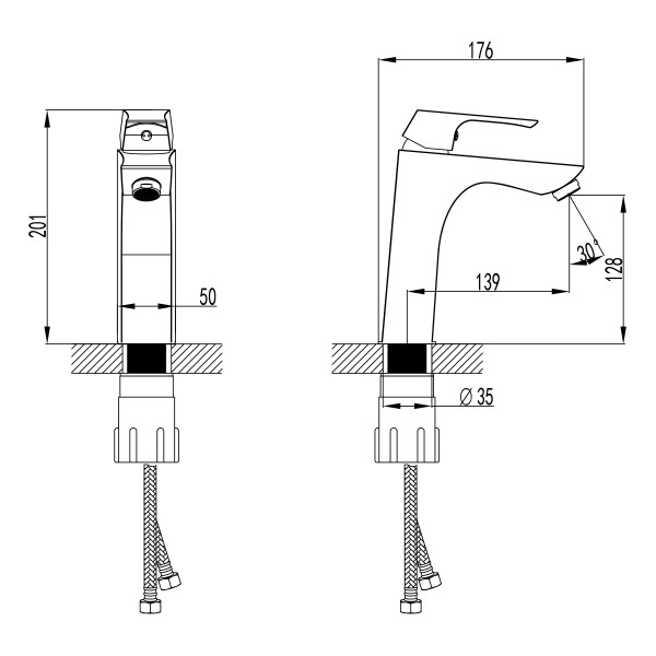 Смеситель для раковины Lemark Unit хром (LM4537C)