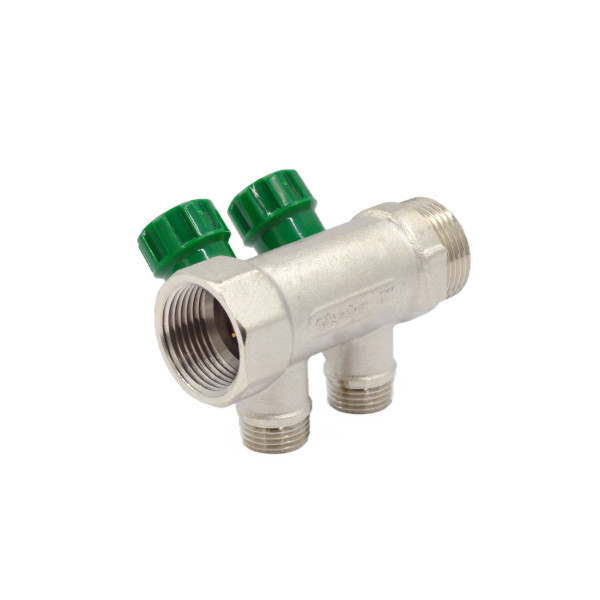 Коллектор 2 отвода регулируемый 1"х1/2(16) Okseler (никель) (oks00378) Коллектор 2 отвода регулируемый 1"х1/2(16) Okseler (никель) (oks00378)