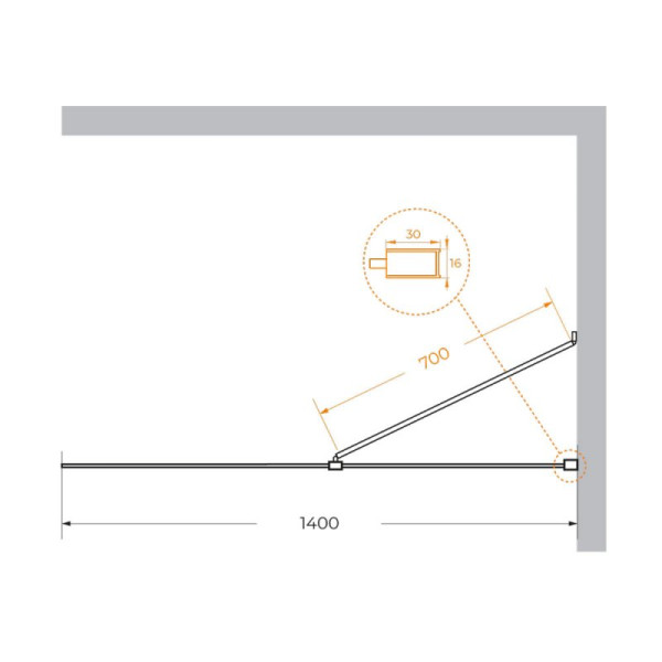 Душевая перегородка Cezares Liberta 140x195 стекло прозрачное, профиль черный (LIBERTA-L-1-TB-140-C-NERO) Душевая перегородка Cezares Liberta 140x195 стекло прозрачное, профиль черный (LIBERTA-L-1-TB-140-C-NERO)