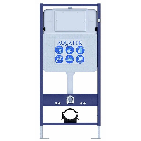 Инсталляция с унитазом Aquatek Европа New-KKI2 рама Standard INS-0000012+звукоизоляционная прокладка+крепеж KKI-0000002+унитаз Европа AQ1106