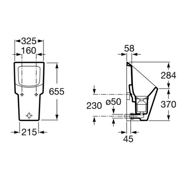 Писсуар подвесной Roca Waterless 300х325х655 (353621000) Писсуар подвесной Roca Waterless 300х325х655 (353621000)