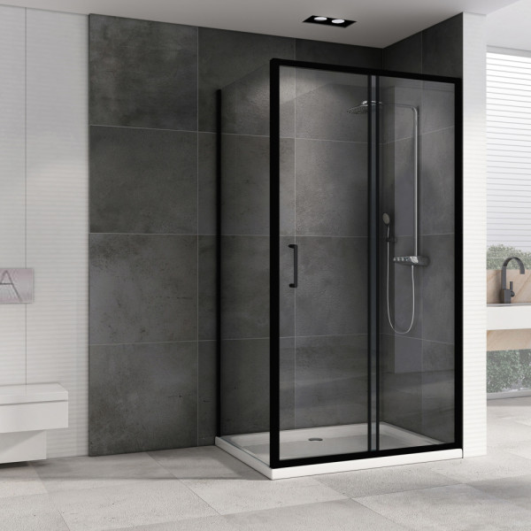 Душевой уголок Abber Schwarzer Diamant 100x100x190 стекло прозрачное, профиль черный (AG30140B5-S100B5) Душевой уголок Abber Schwarzer Diamant 100x100x190 стекло прозрачное, профиль черный (AG30140B5-S100B5)