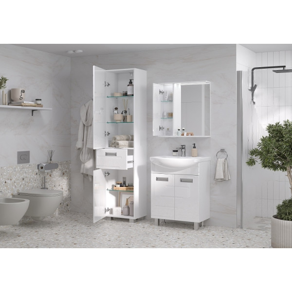 Тумба напольная Volna Joli 560x800 белая (tnJOLI60.2D-01) Тумба напольная Volna Joli 560x800 белая (tnJOLI60.2D-01)