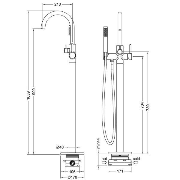 Смеситель напольный Timo для ванны Saona chrome хром (2310/00Y-CR) Смеситель напольный Timo для ванны Saona chrome хром (2310/00Y-CR)