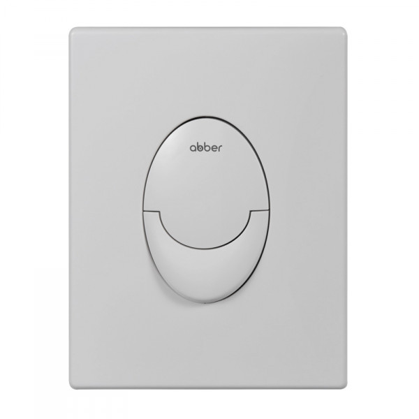 Клавиша смывная Abber белая матовая (AC0125MW)