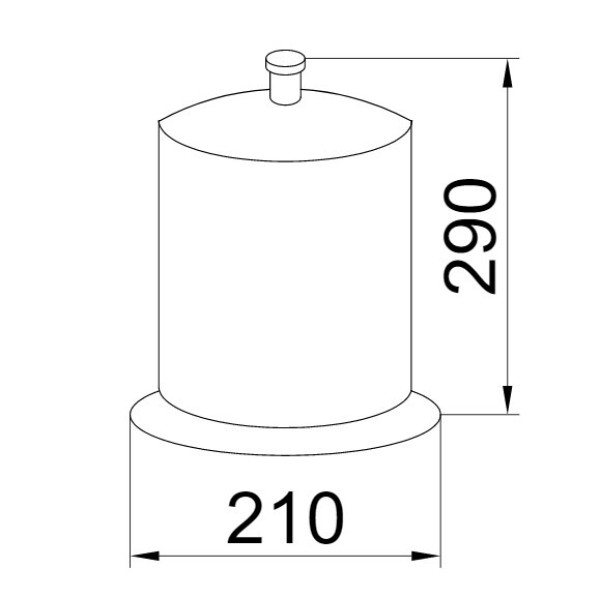 Ведро для мусора Boheme Puro 22x22x30 хром (10708)