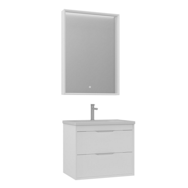 Тумба подвесная Orka Clay 650x500x520 с раковиной белый матовый (5004379) Тумба подвесная Orka Clay 650x500x520 с раковиной белый матовый (5004379)