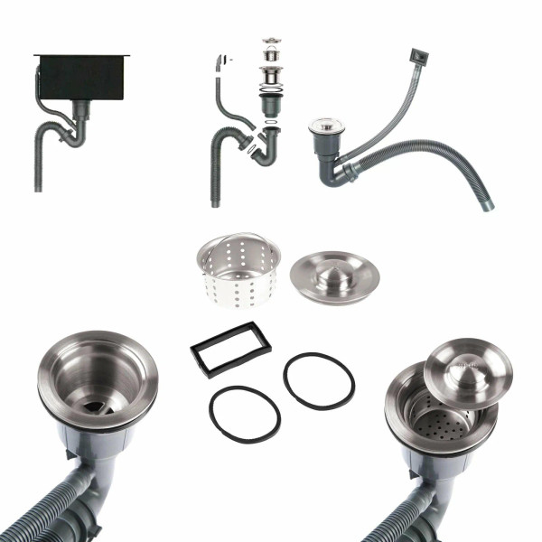 Мойка для кухни врезная Gerhans 60x50x22 нерж. сталь 3 мм, сифон (K36050)