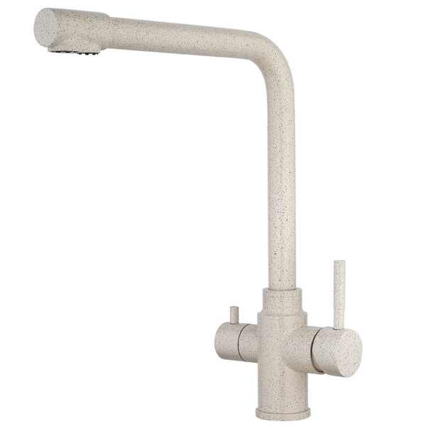 Смеситель для кухни Fashun с переключателем на фильтр белый (A54309-8)