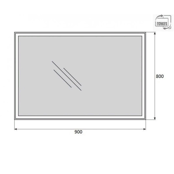 Зеркало с подсветкой BelBagno SPC-GRT 90x80 (SPC-GRT-900-800-LED-BTN)