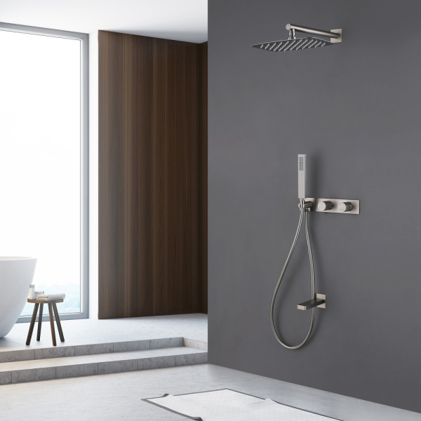 Душевая система Abber Rund с изливом сатин (AF8717SP)