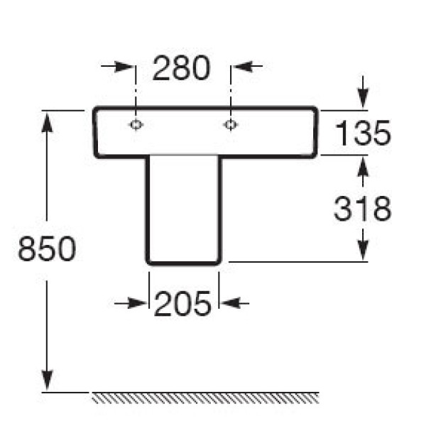 Полупьедестал для раковины Roca Hall (337621000) Полупьедестал для раковины Roca Hall (337621000)