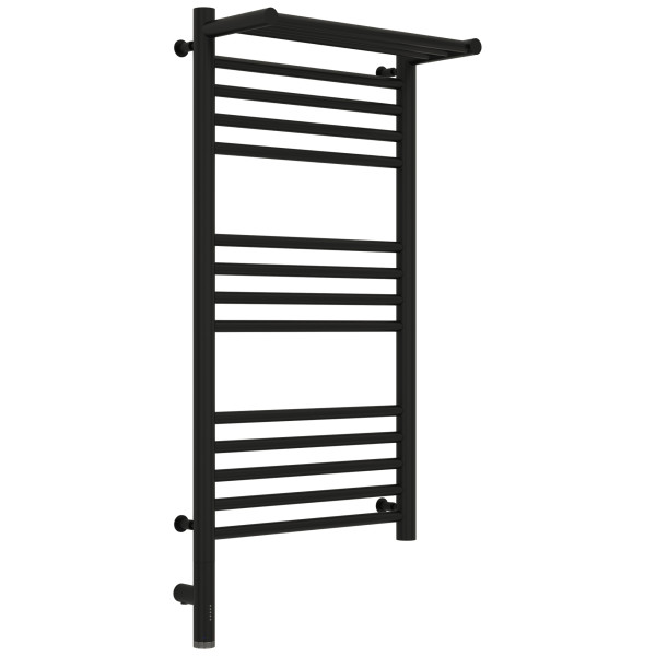 Полотенцесушитель электрический Сунержа Богема 3.0 800x400 с полочкой провод слева матовый чёрный (31-5806-8040) Полотенцесушитель электрический Сунержа Богема 3.0 800x400 с полочкой провод слева матовый чёрный (31-5806-8040)