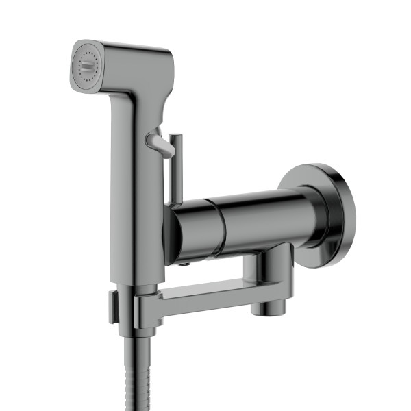 Смеситель с гигиеническим душем Aquatek Ника оружейная сталь (AQ1819BGM)