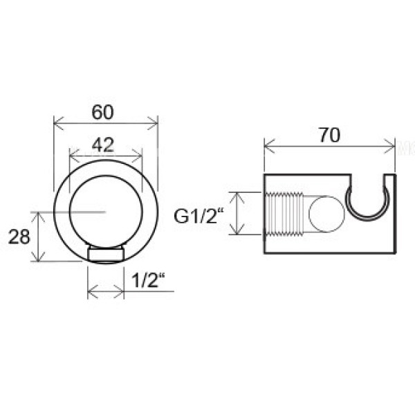 Держатель для душевой лейки Ravak черный (X07P572)