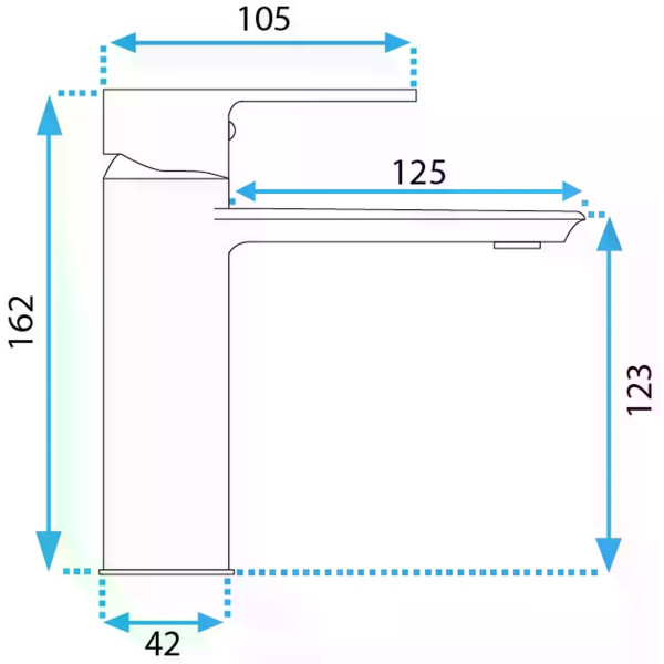 Смеситель для раковины Rea Veneta хром (REA-B6416) Смеситель для раковины Rea Veneta хром (REA-B6416)