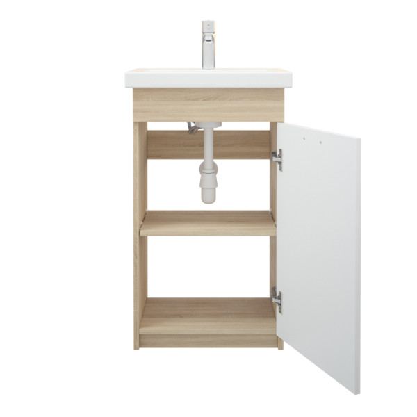 Тумба напольная Melodia Вальс 50 (Como 50) 1 дверь сонома/белая (MFR80040SW)