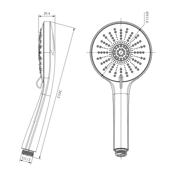 Душевая лейка Lemark хром (LM8153C)
