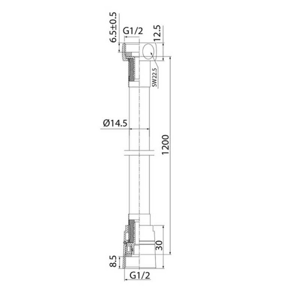 Шланг душевой Iddis Optima Home 1200 мм хром (A50711 1.2)
