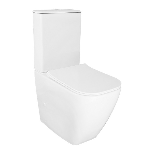 Унитаз напольный Mirada S безободковый с бачком и сиденьем микролифт 620х385х920 (AZ-1288A)