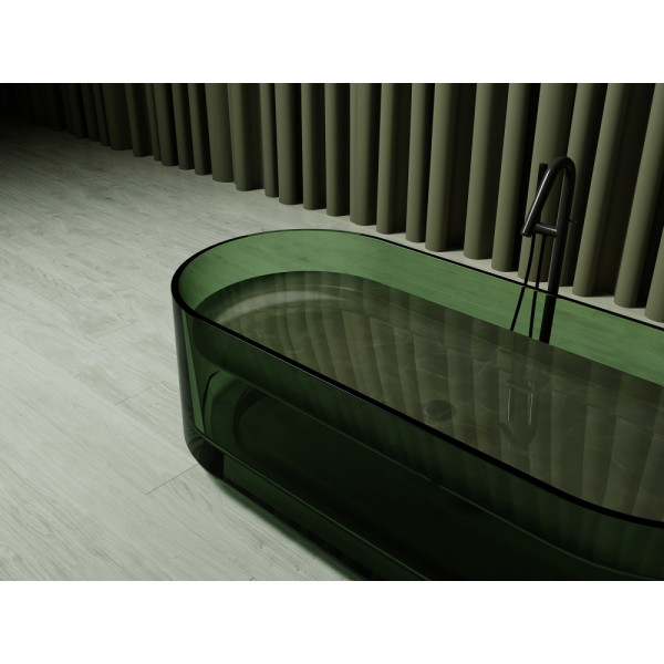 Ванна прозрачная Abber Kristall 170x75 зеленая (AT9708Emerald)