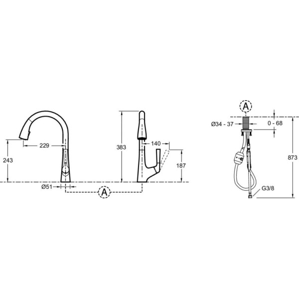 Смеситель для кухни Jacob Delafon Malleco хром (E562-BL)
