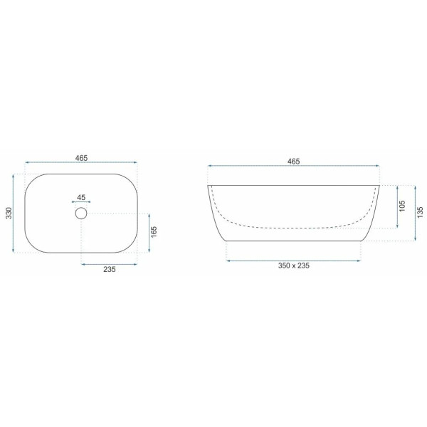 Раковина накладная Rea Belinda 46,5x33 чёрный/золото матовое (REA-U8780) Раковина накладная Rea Belinda 46,5x33 чёрный/золото матовое (REA-U8780)