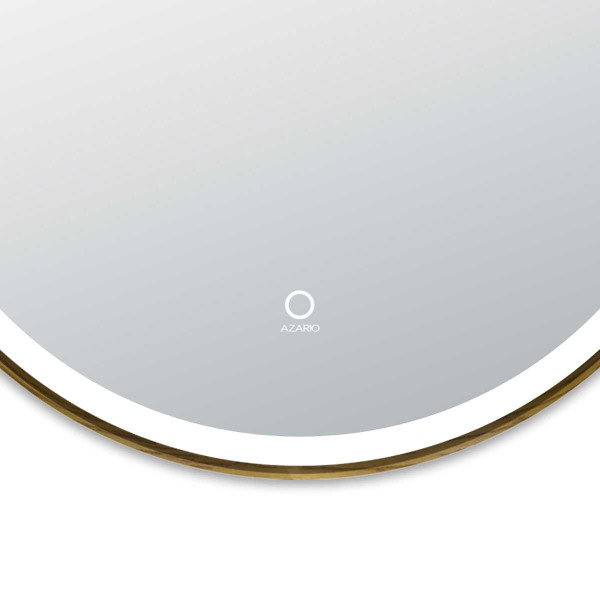 Зеркало Azario D800 сенсорный выключатель с функцией диммера, в алюминиевой раме, цвет дерево (AZ-Z-261CS)