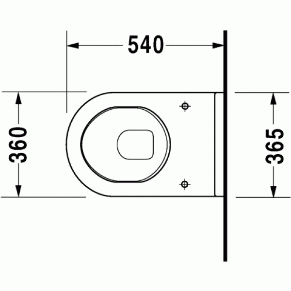 Унитаз подвесной Duravit Starck 3 540х365х435 (2200090000)