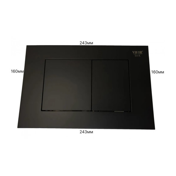 Клавиша смывная Vieir двойной смыв, черная матовая, пластик (VRQ75-3C) Клавиша смывная Vieir двойной смыв, черная матовая, пластик (VRQ75-3C)