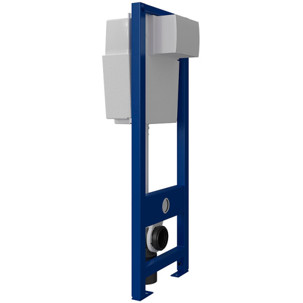 Комплект инсталляция с унитазом Berges Atom Line кнопка хром глянец, унитаз Quattro S Rimless 49 см, сиденье с soft-close (043361)