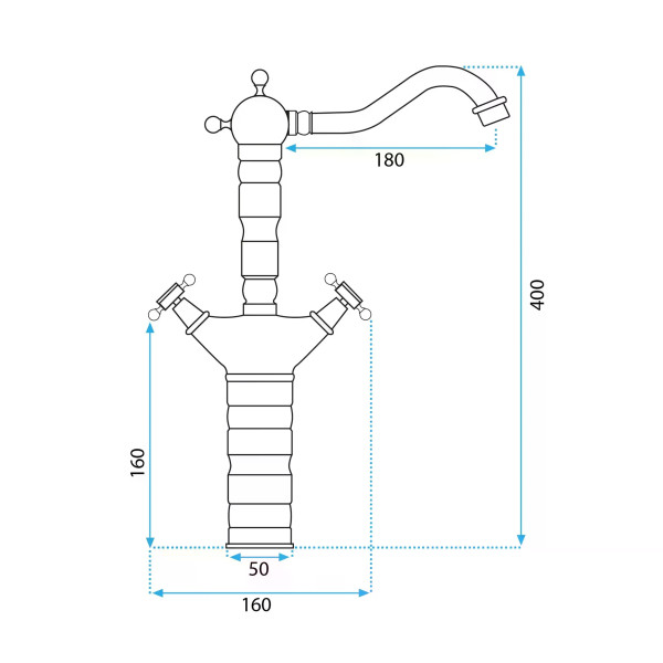 Смеситель для раковины Rea Rustico бронза (REA-B5521) Смеситель для раковины Rea Rustico бронза (REA-B5521)