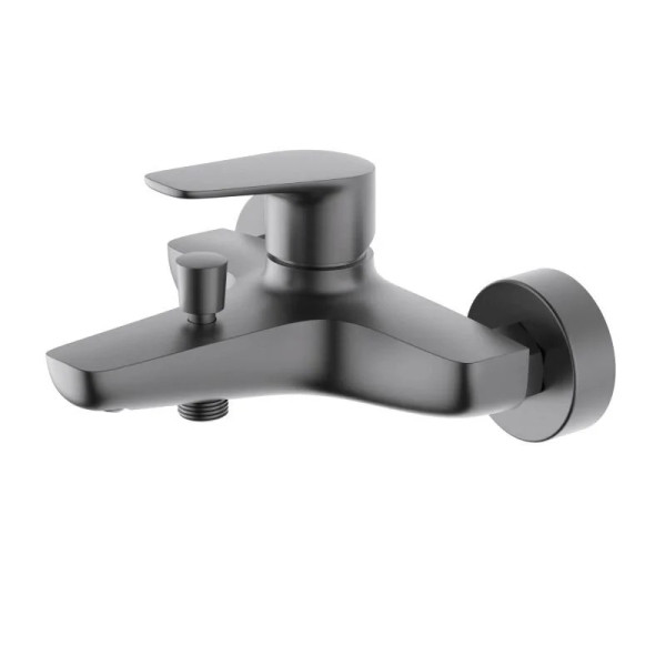 Смеситель для ванны и душа Aquatek Бетта шлифованный черный хром (AQ1140BGM)