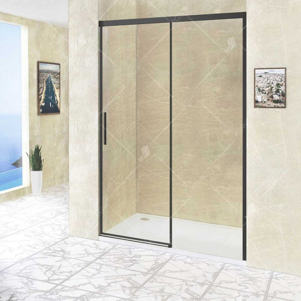 Душевая дверь RGW Leipzig 180x195 стекло прозрачное, профиль черный (34121218-14)