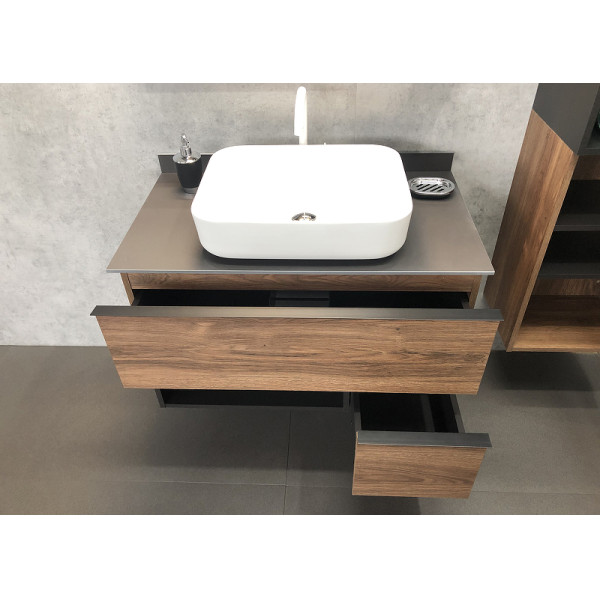 Тумба подвесная Comforty Штутгарт 900x520x685 дуб темно-коричневый (00-00002868)