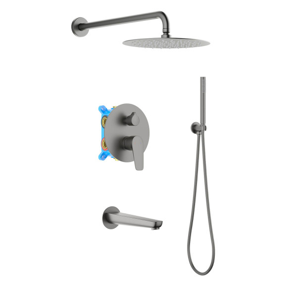 Душевая система Aquatek Бетта встраиваемый оружейная сталь (AQ1173BGM)