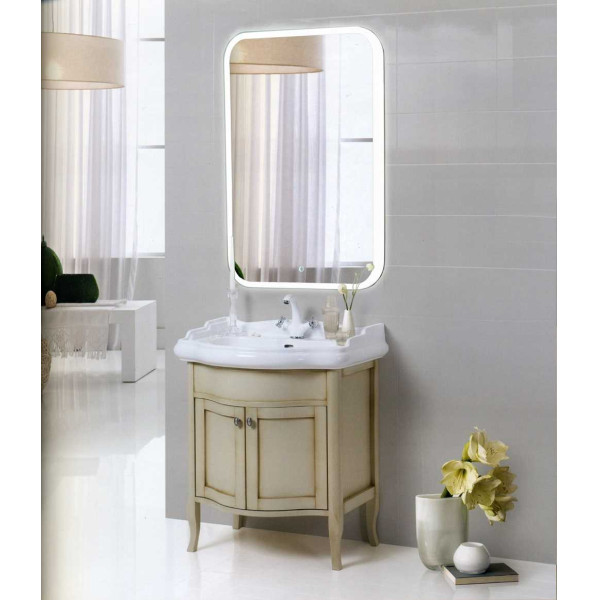 Зеркало Континент Glamour 80х90 с LED подсветкой и сенсорным выключателем Зеркало Континент Glamour 80х90 с LED подсветкой и сенсорным выключателем