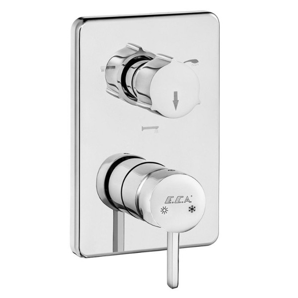 Смеситель для ванны и душа E.C.A. Purity внешняя часть хром (102167302HEX-K) Смеситель для ванны и душа E.C.A. Purity внешняя часть хром (102167302HEX-K)