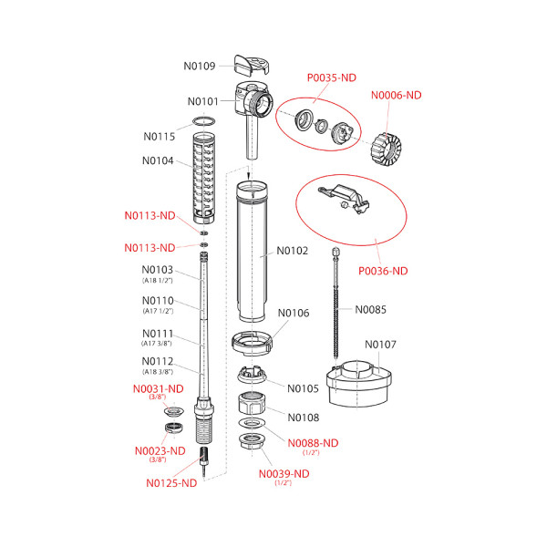 Клапан впускной AlcaPlast н/п 1/2" пластик (A17-1/2")