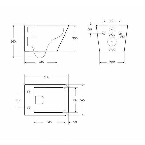 Унитаз подвесной BelBagno Due безободковый (BB5171CH-TOR/SC)