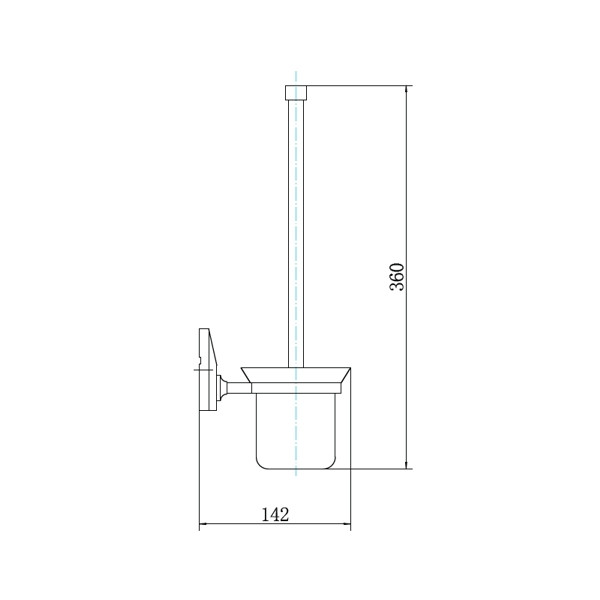 Ершик Fashun настенный хром (A1610)