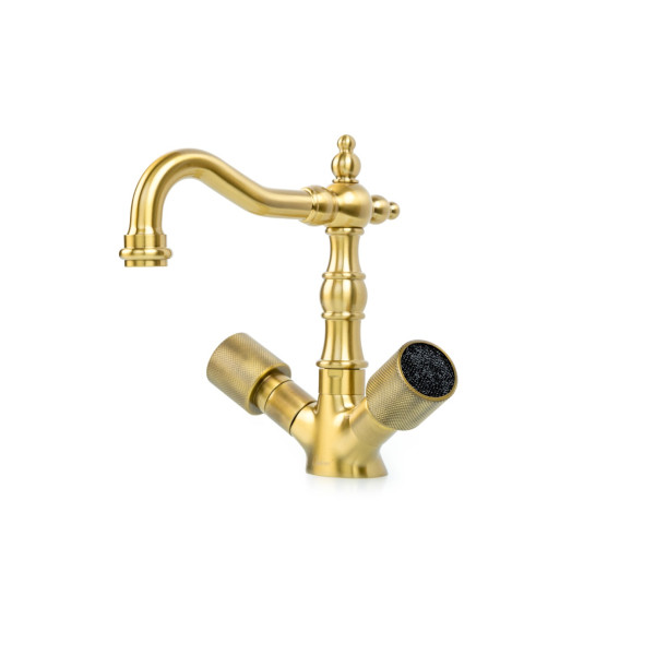 Смеситель для раковины Boheme Royal Cristal бронзовый (312-Royal/CRST Black)