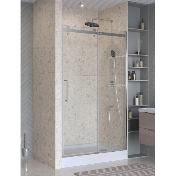 Душевая дверь BelBagno Marino 110x195 стекло прозрачное, профиль хром глянцевый (MARINO-2-BF-1-110-C-CR)