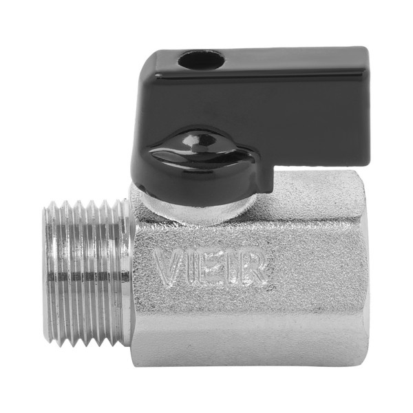 Кран 1/2" ВН шаровый мини Vieir (чёрный флажок) (VR171) Кран 1/2" ВН шаровый мини Vieir (чёрный флажок) (VR171)