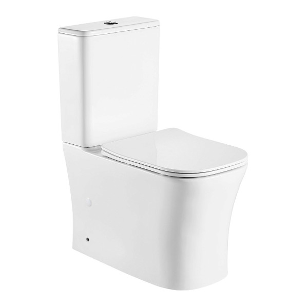 Унитаз напольный Anteo Square безободковый с бачком и сиденьем микролифт 630х385х820 (AZ-1218A)