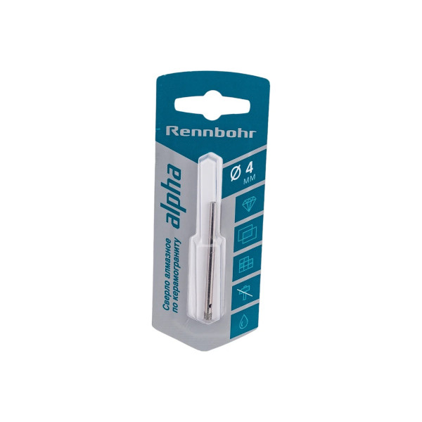 Сверло алмазное по керамограниту и керамике Rennbohr 4 мм. (676204)